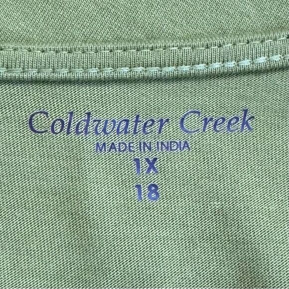 Coldwater Creek Olive Green Embroidered Tank Top - Picture 9 of 12